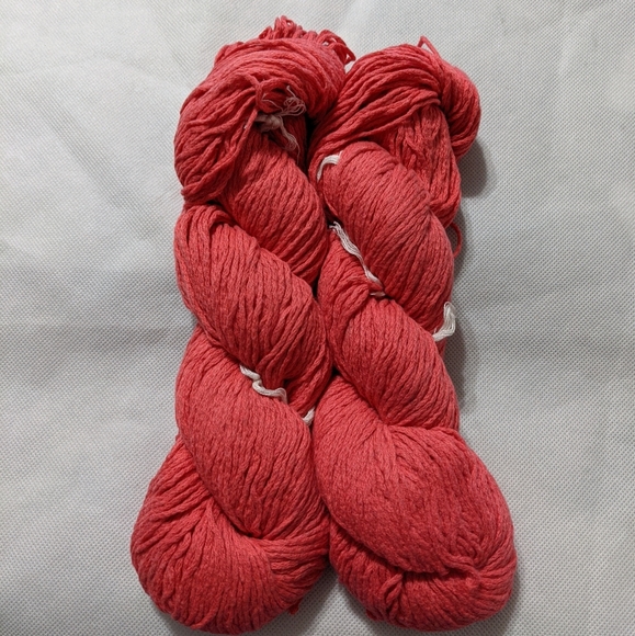 Hand Crafted Other - Recycled Yarn - 100% Cotton - Sport Weight - Coral Pink - 330 yards total